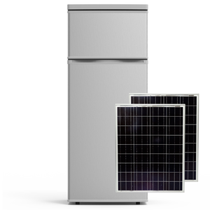 VoltRay Solar DC Powered Refrigerator 7.4 cu.ft + 160W Solar Panel Combo