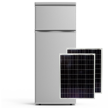 Load image into Gallery viewer, VoltRay Solar DC Powered Refrigerator 7.4 cu.ft + 160W Solar Panel Combo